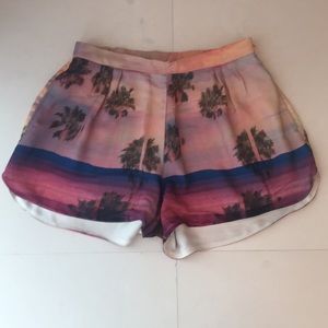 Lovers + Friends palm tree shorts